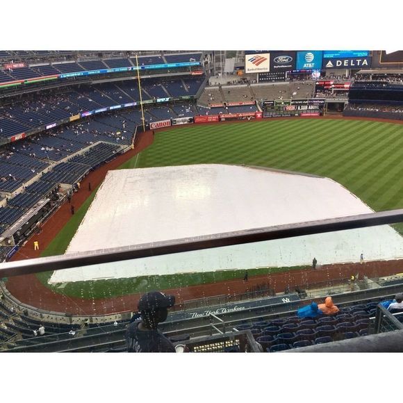 NY YANKEES SABATHIA BOBBLEHEAD SGA NIB 7/27/2018 BRAVED RAIN FOR IT! - Picture 11 of 12